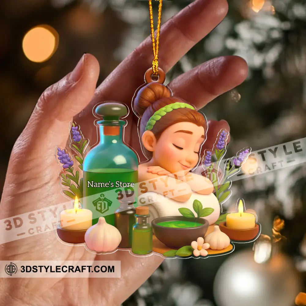 Spa Day Herbal Beauty Relaxation Home Decor Christmas Ornament Personalized Ornament Ornament