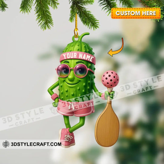 Sporty Cucumber Christmas Home Decor, Christmas Ornament, Personalized Ornament style option 1
