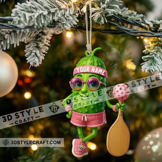 Sporty Cucumber Christmas Home Decor, Christmas Ornament, Personalized Ornament style option 3