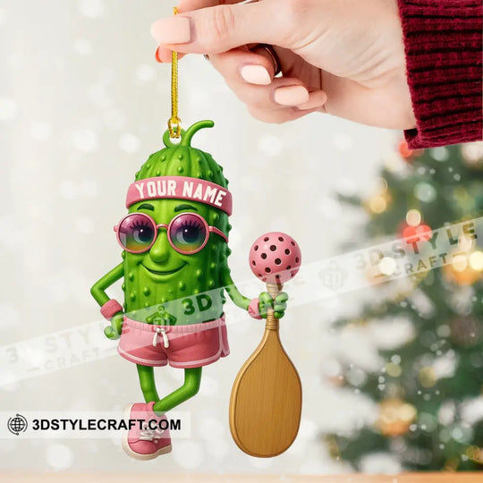 Sporty Cucumber Christmas Home Decor, Christmas Ornament, Personalized Ornament style option 2