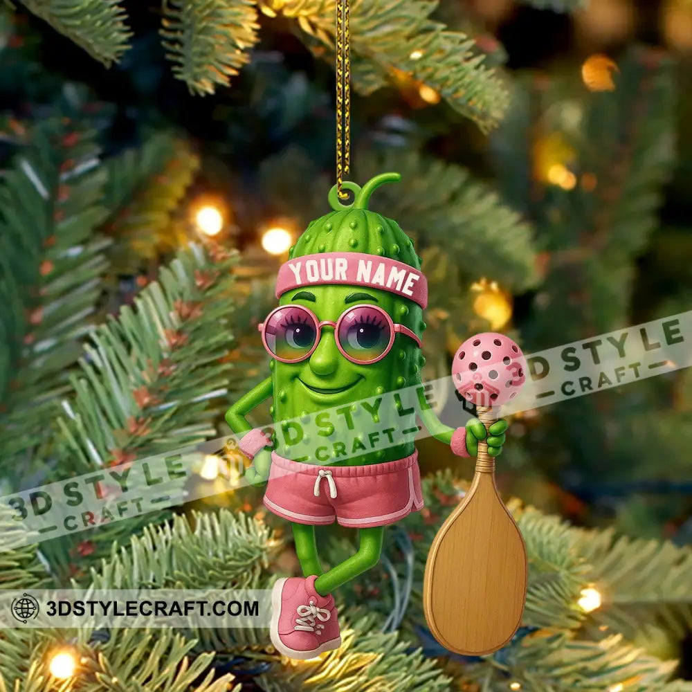 Sporty Cucumber Christmas Home Decor Christmas Ornament Personalized Ornament Ornament