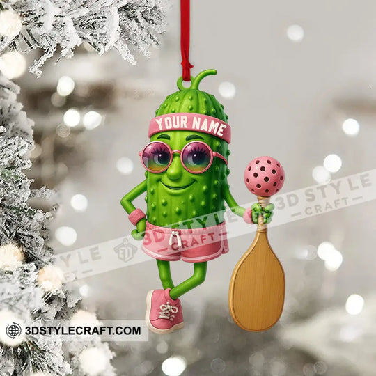 Sporty Cucumber Christmas Home Decor, Christmas Ornament, Personalized Ornament style option 4