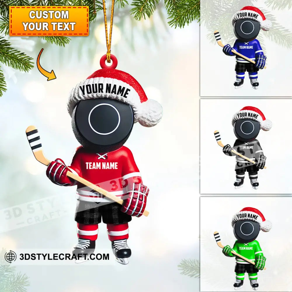 Squid Game Hockey Christmas Ornament Personalized 3.54’’ / 1