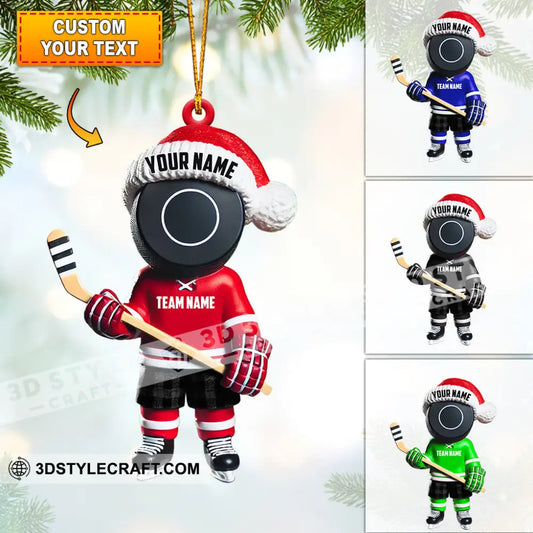 Squid Game Hockey Christmas Ornament Personalized 3.54’’ / 1