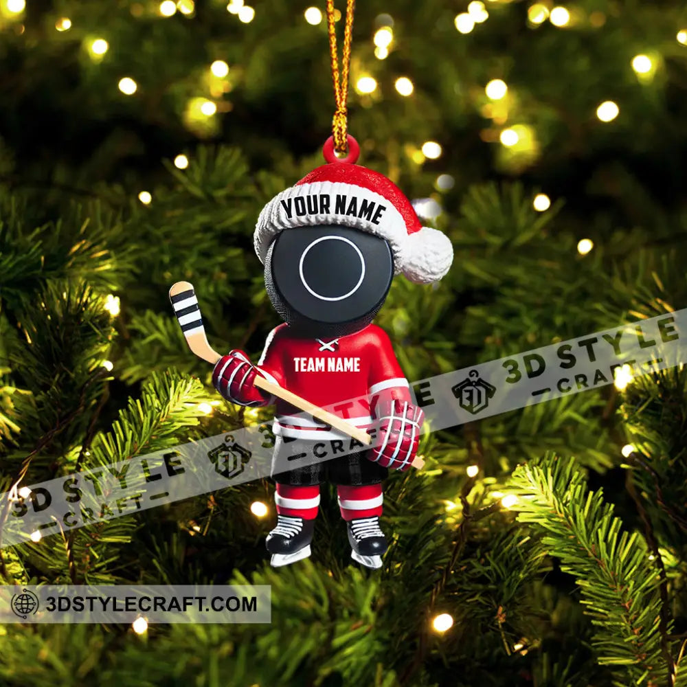 Squid Game Hockey Christmas Ornament Personalized