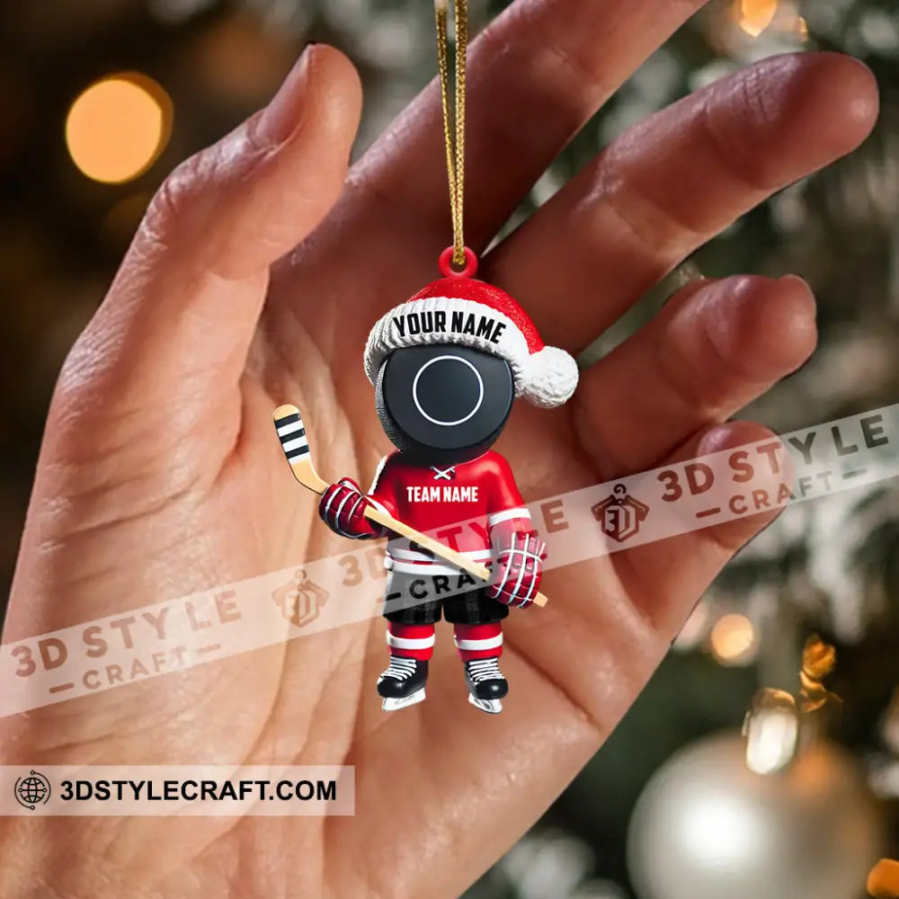 Squid Game Hockey Christmas Ornament Personalized