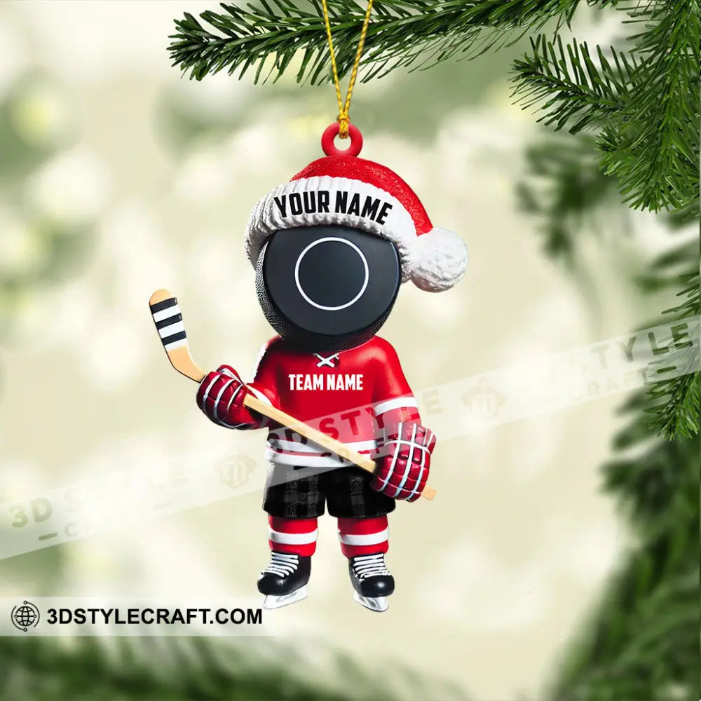 Squid Game Hockey Christmas Ornament Personalized