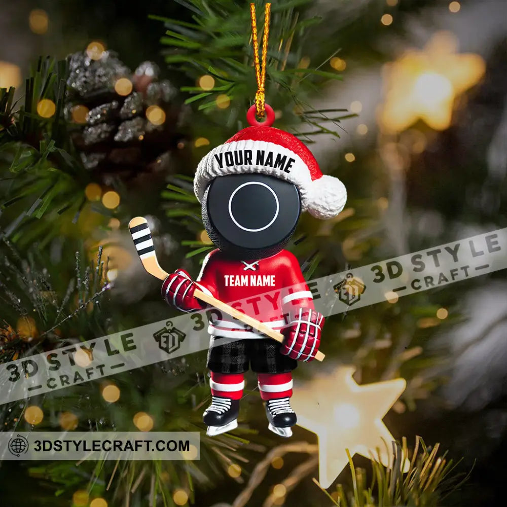 Squid Game Hockey Christmas Ornament Personalized