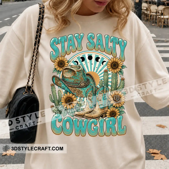 Stay Salty Cowgirl Cute T-Shirt, Cute Collectible Gift style option 3