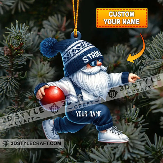 Strike Bowling, Home Decor, Christmas Ornament, Personalized Ornament style option 1