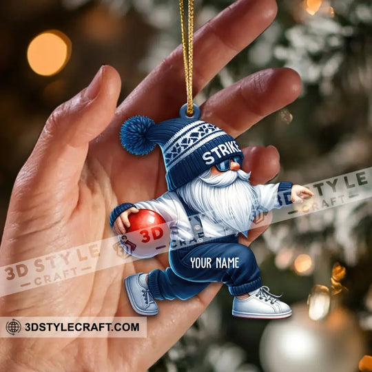 Strike Bowling, Home Decor, Christmas Ornament, Personalized Ornament style option 3