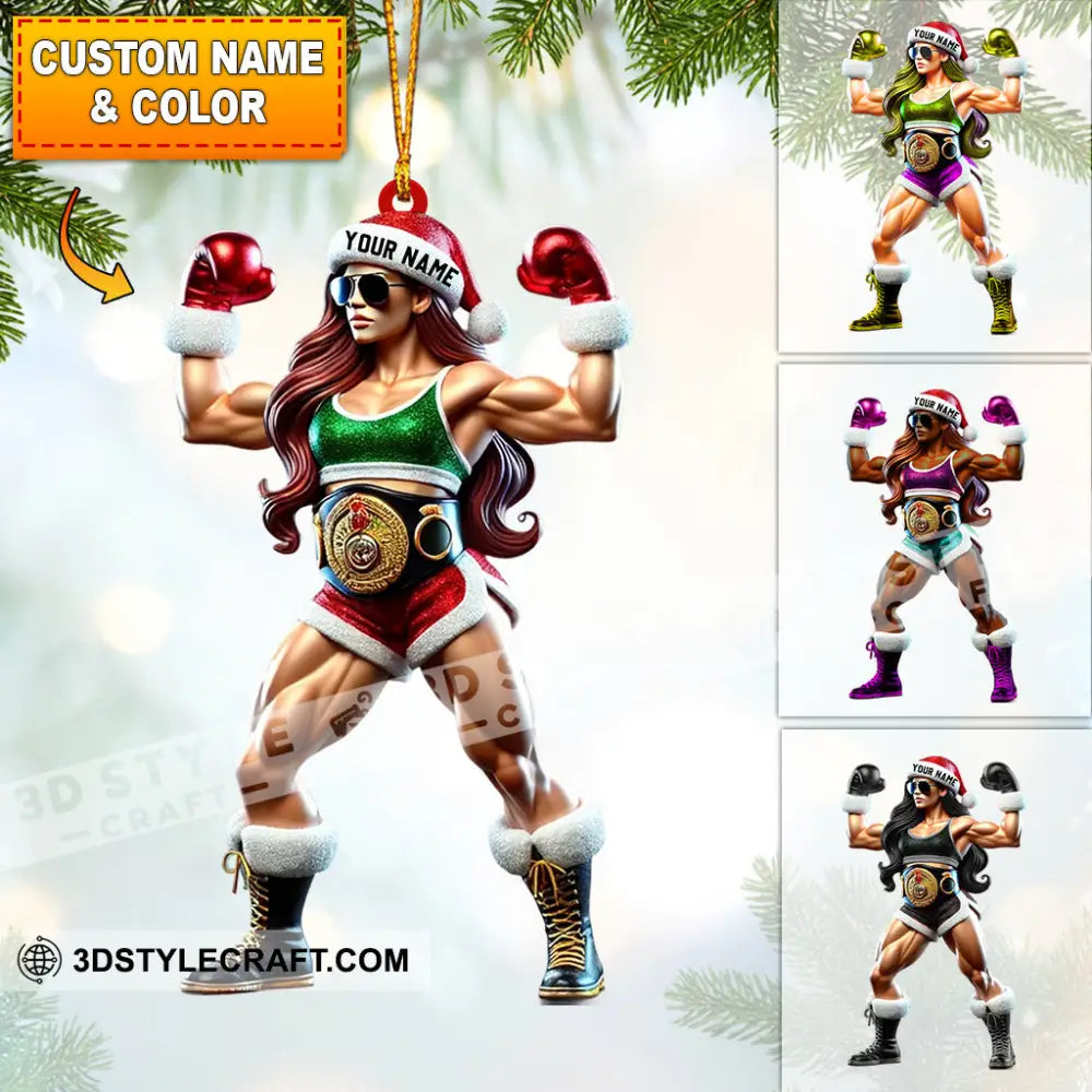Strong Woman Home Decor Christmas Ornament Personalized 3.54’’ / 1