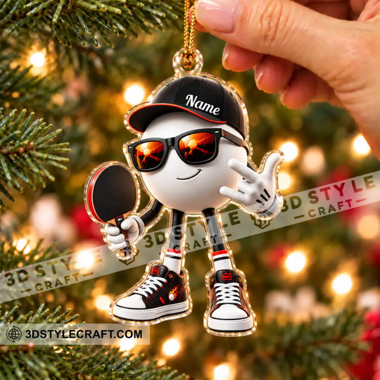 Table Tennis Home Decor, Christmas Ornament, Personalized Ornament style option 2