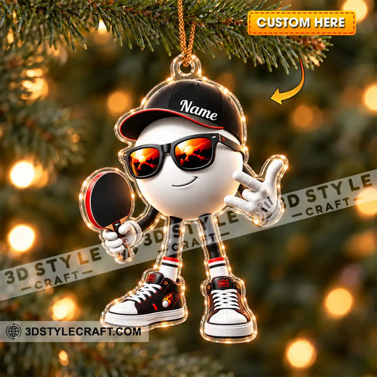 Table Tennis Home Decor, Christmas Ornament, Personalized Ornament style option 1