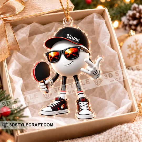 Table Tennis Home Decor, Christmas Ornament, Personalized Ornament style option 3