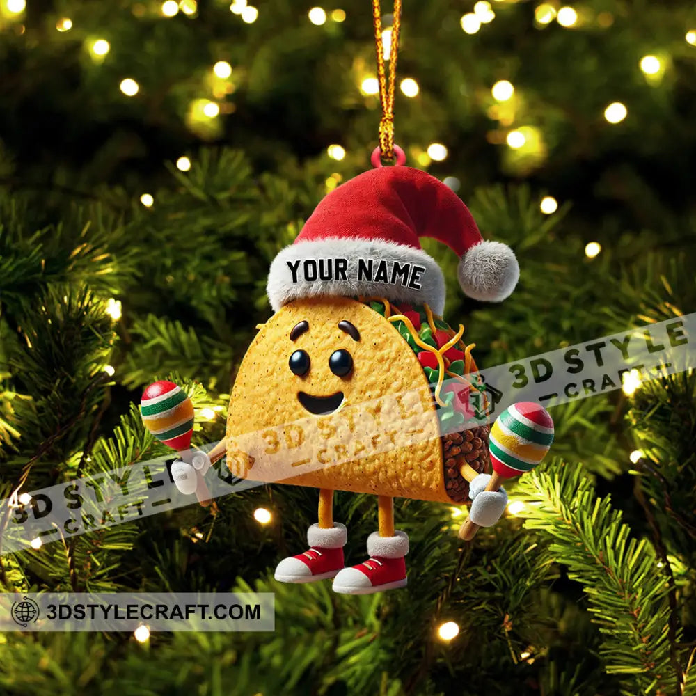 Taco Christmas Home Decor Ornament Personalized