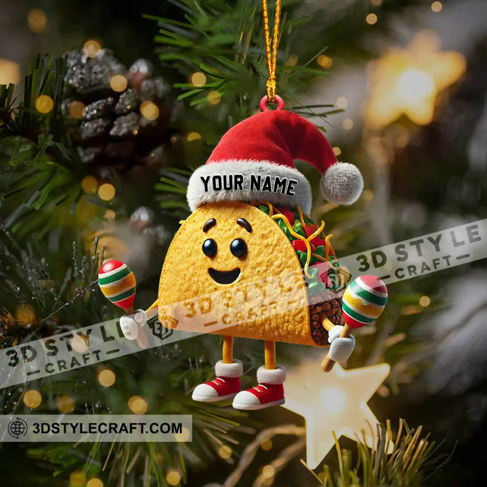 Taco Christmas Home Decor Ornament Personalized