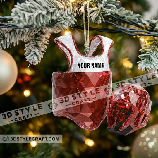 Taekwondo Christmas Home Decor, Christmas Ornament, Personalized Ornament style option 3