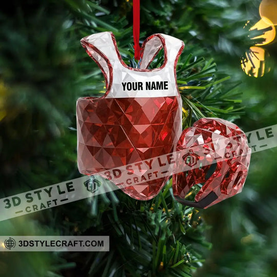 Taekwondo Christmas Home Decor, Christmas Ornament, Personalized Ornament style option 4