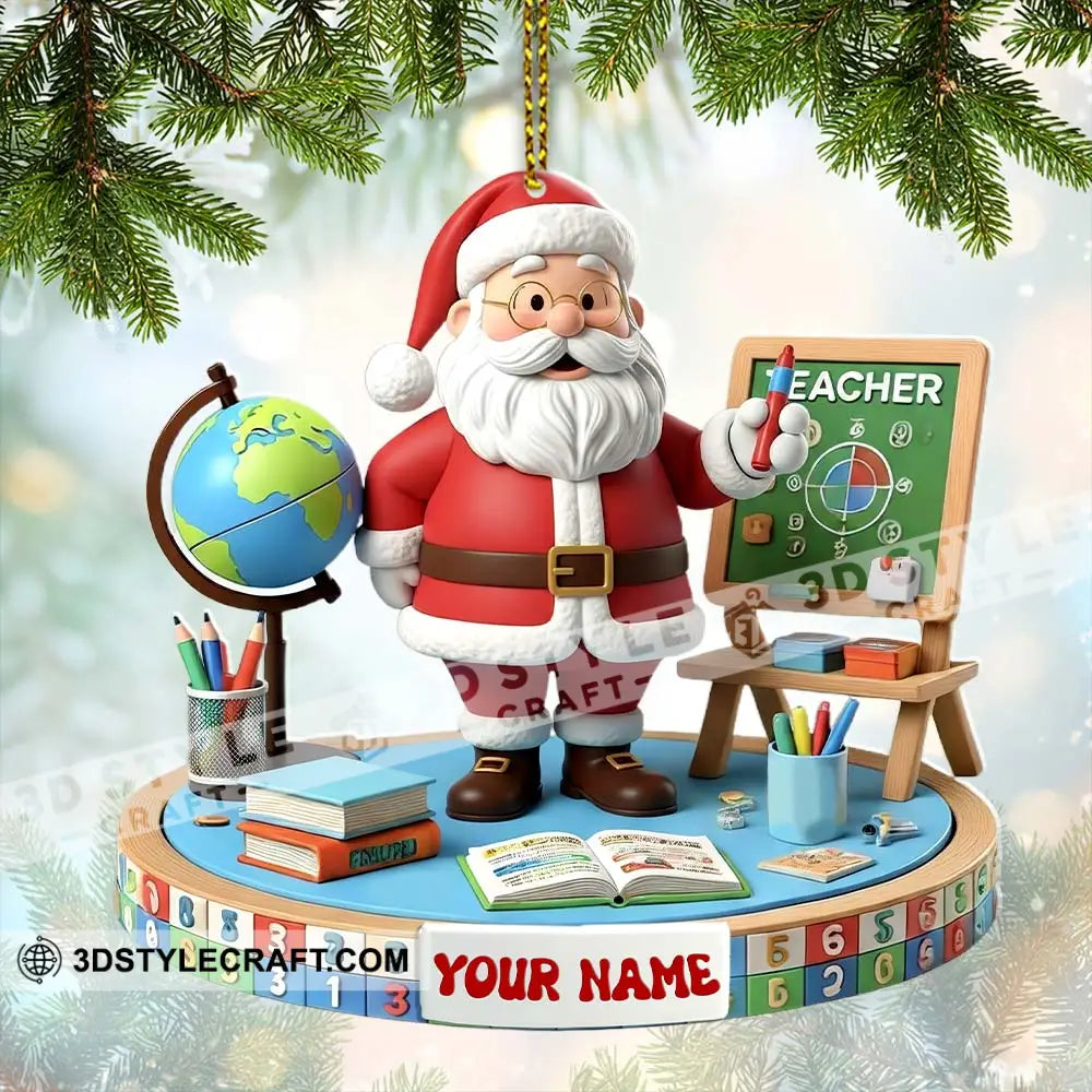 Teacher Christmas Home Decor Christmas Ornament Personalized Ornament Ornament