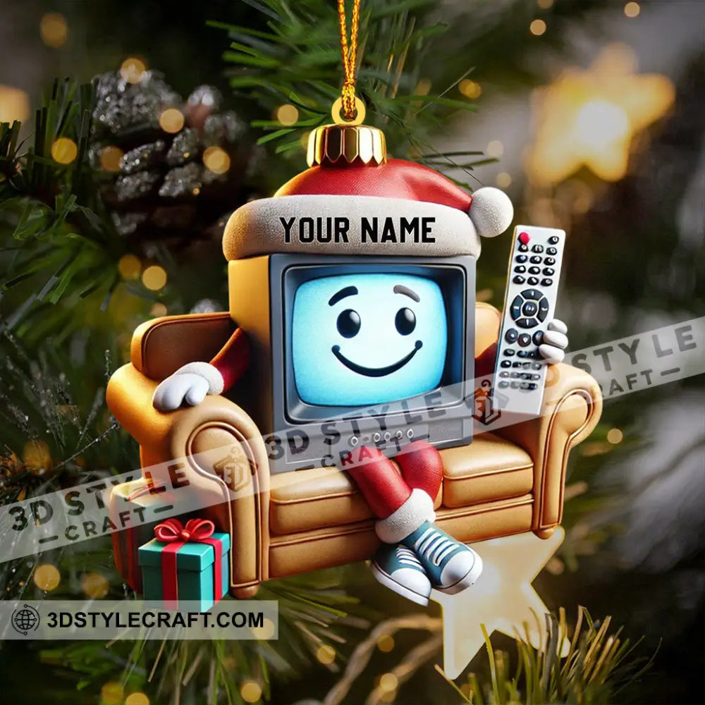 Television Home Decor Christmas Ornament Personalized 3.54’’ / 1