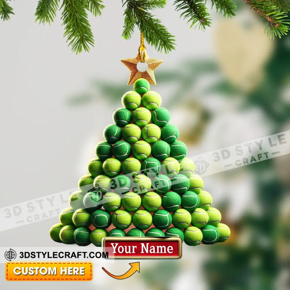 Ball Tree Christmas Ornament Personalized 3.54’’ / 1