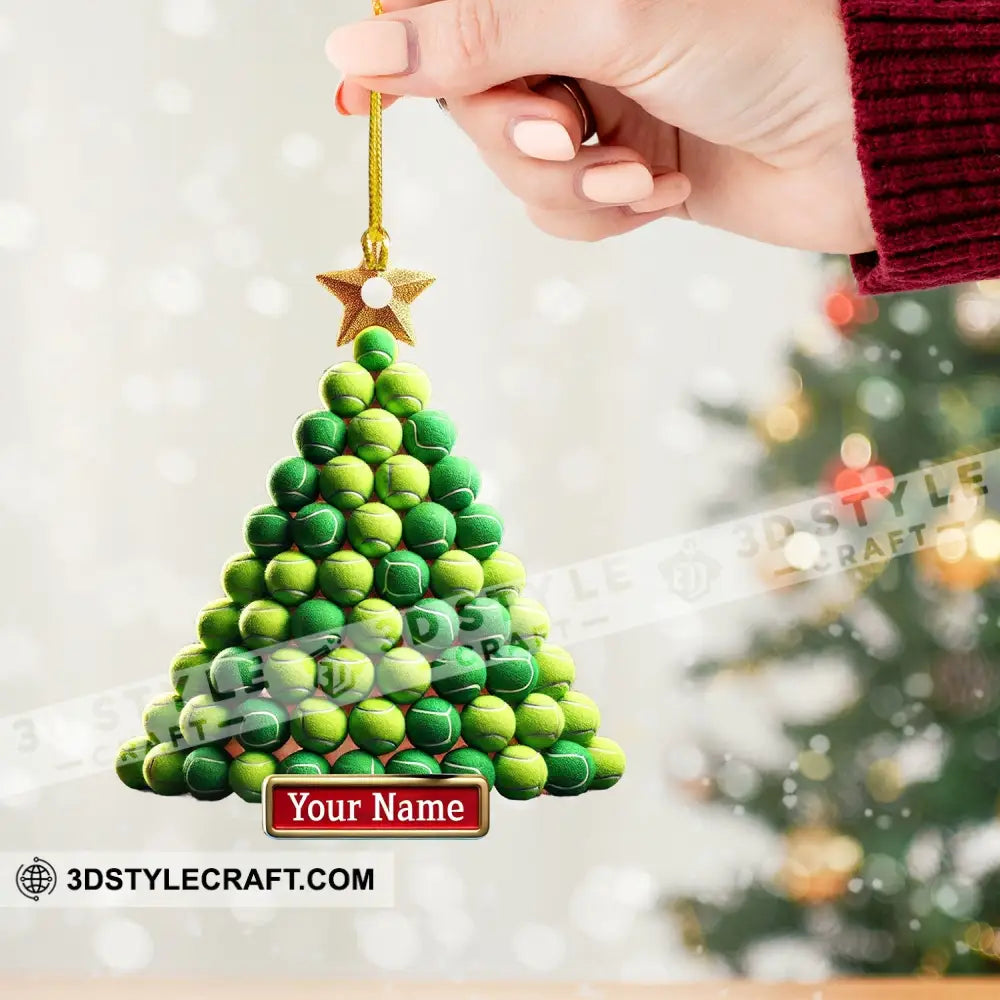 Ball Tree Christmas Ornament Personalized