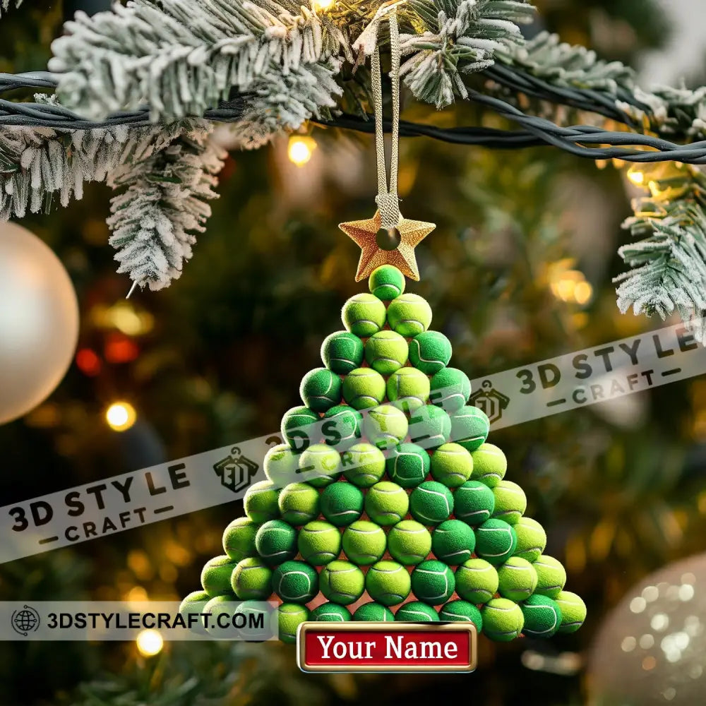 Ball Tree Christmas Ornament Personalized