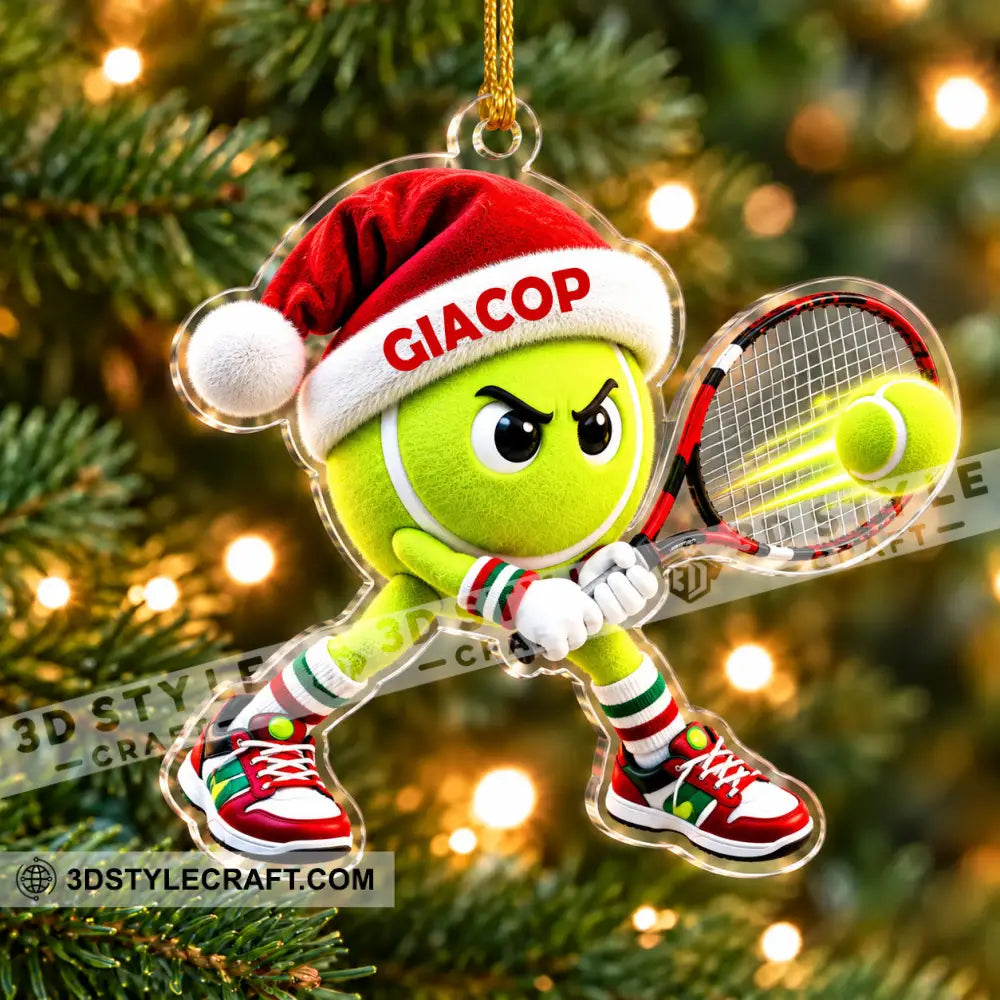 Tennis Home Decor Christmas Ornament Personalized Ornament - Ornament