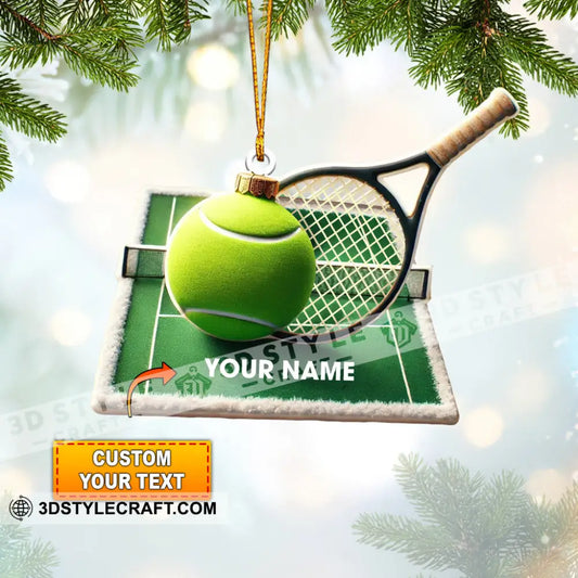 Tennis Yard Christmas Ornament Personalized 3.54’’ / 1