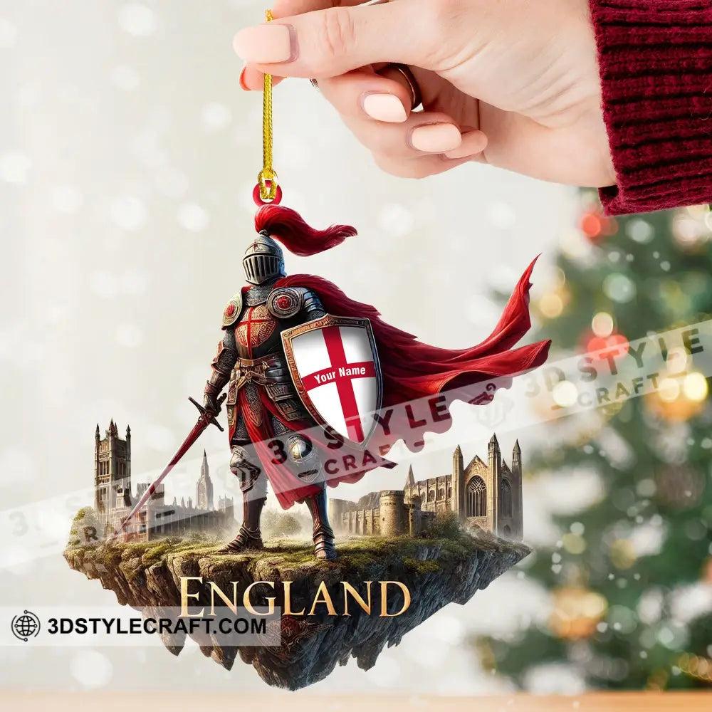 The Best England Warrior Ornament Personalized