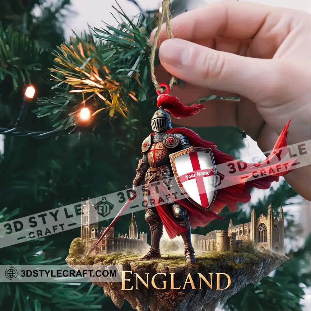 The Best England Warrior Ornament Personalized