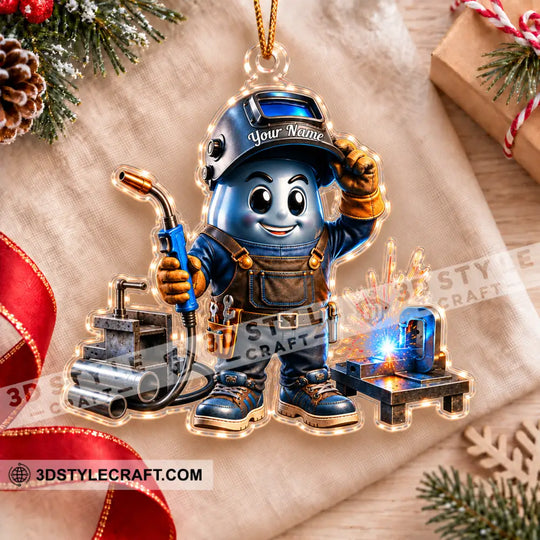 The Welder Home Decor, Christmas Ornament, Personalized Ornament style option 4