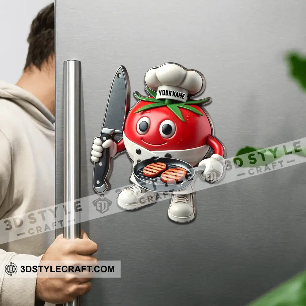 Tomato Chef Fridge Magnet - Personalized