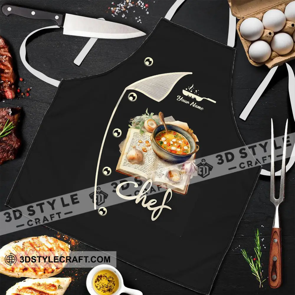 Unisex Apron - Custom Name For Chef Cooking Recipe