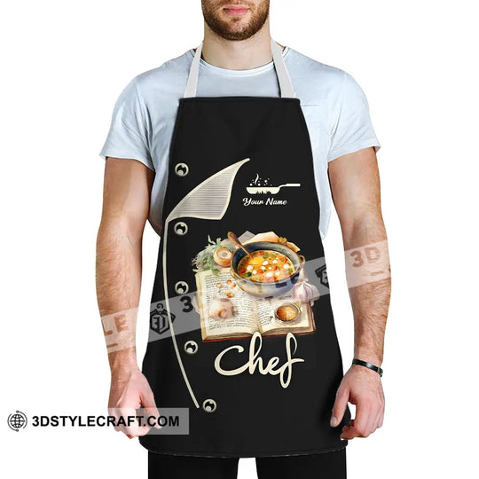 Unisex Apron - Custom Name Apron For Chef - Cooking Recipe style option 4