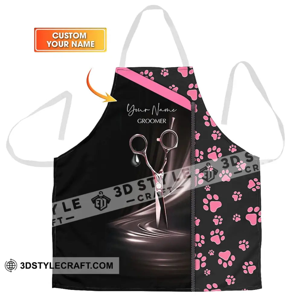 Unisex Apron Custom Name - Groomer Paws Apparel