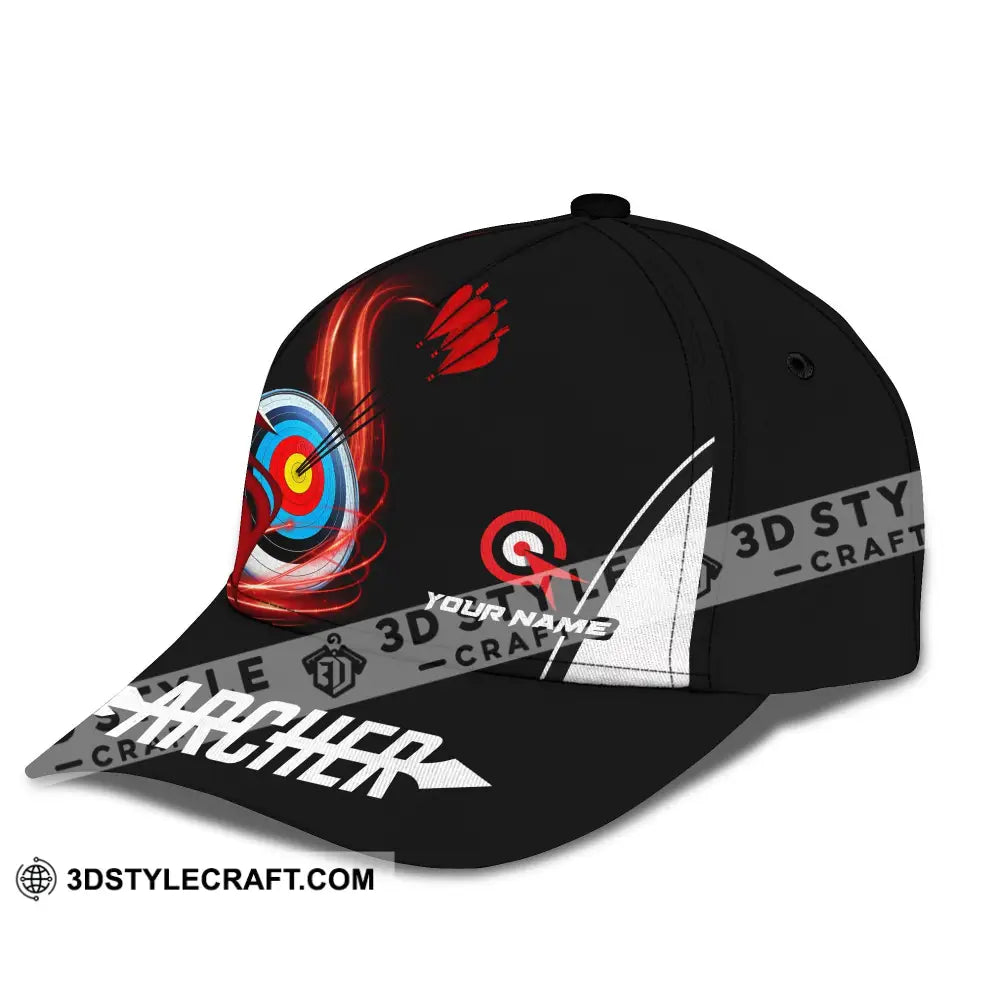 Unisex Cap Custom Archery Sport Red Wave