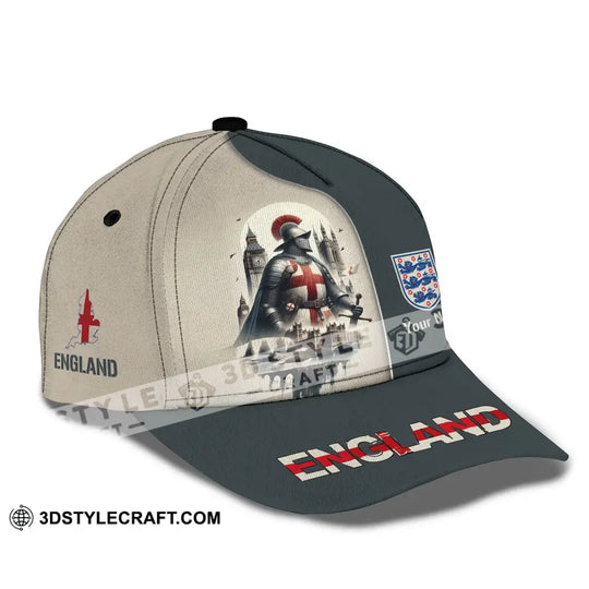 Unisex Cap, Custom Name 3D Cap - England Chevalier Cap style option 3