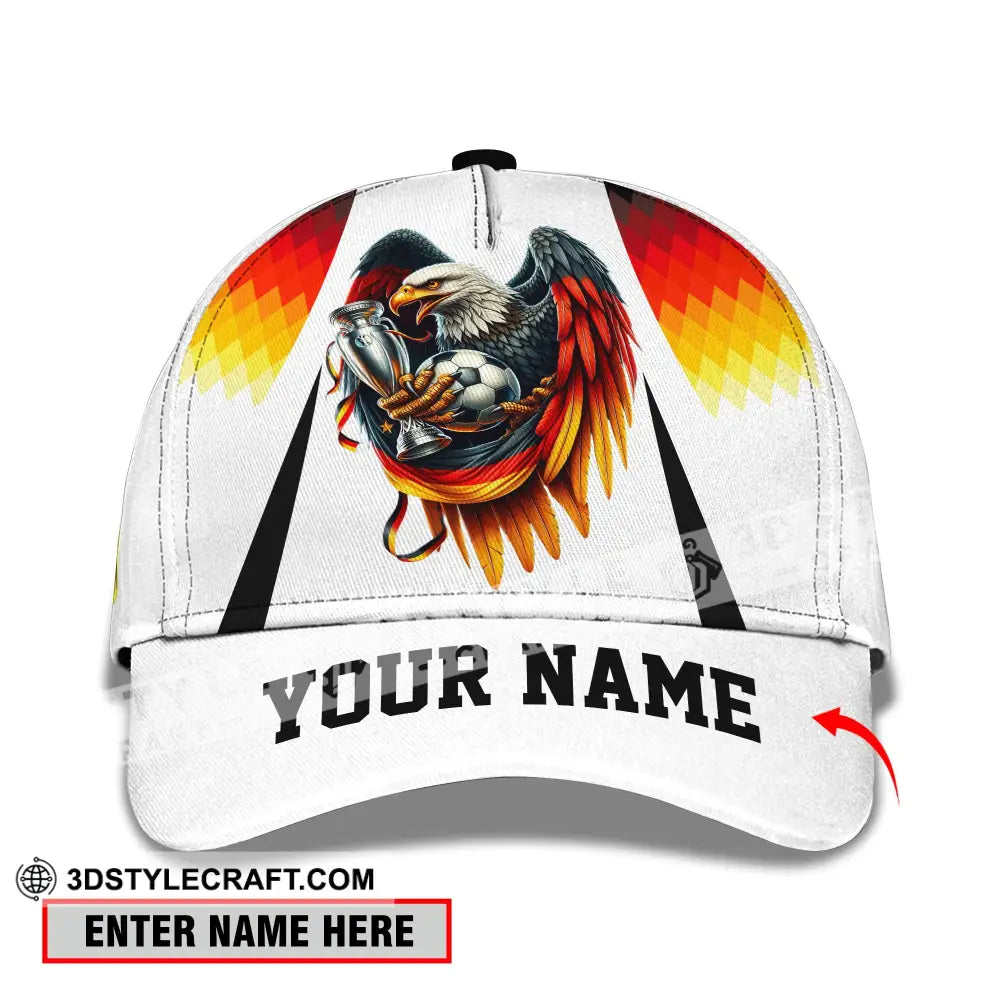 Unisex Cap Custom Name And Number Euro 2024 National Team Germany Eagle Hugs The Ball