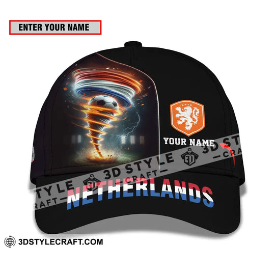 Unisex Cap, Custom Name And Number Euro 2024 Cap National Team, Netherlands Tornado style option 1