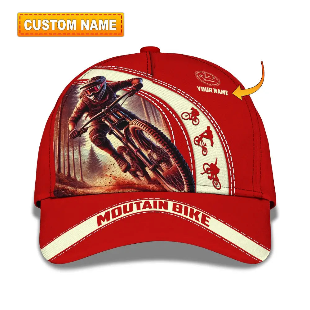 Unisex Cap Custom Name Mountain Bike Hat