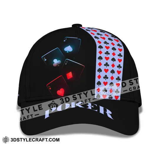 Unisex Cap, Custom Name Poker Classic Cap, Poker Hat, Casino Poker style option 4