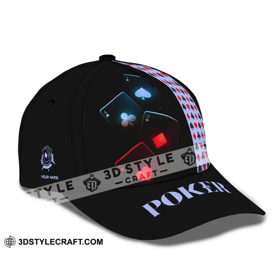 Unisex Cap, Custom Name Poker Classic Cap, Poker Hat, Casino Poker style option 3