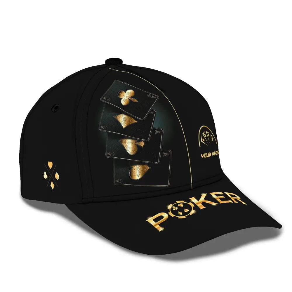 Unisex Cap Custom Name Poker Classic Hat Casino T-Shirt