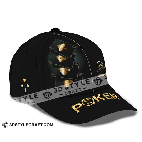 Unisex Cap, Custom Name Poker Classic Cap, Poker Hat, Casino Poker style option 3