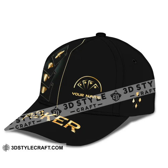 Unisex Cap, Custom Name Poker Classic Cap, Poker Hat, Casino Poker style option 2