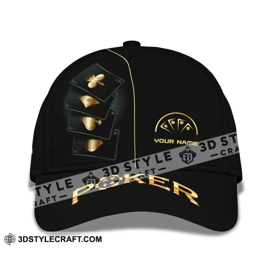 Unisex Cap, Custom Name Poker Classic Cap, Poker Hat, Casino Poker style option 4