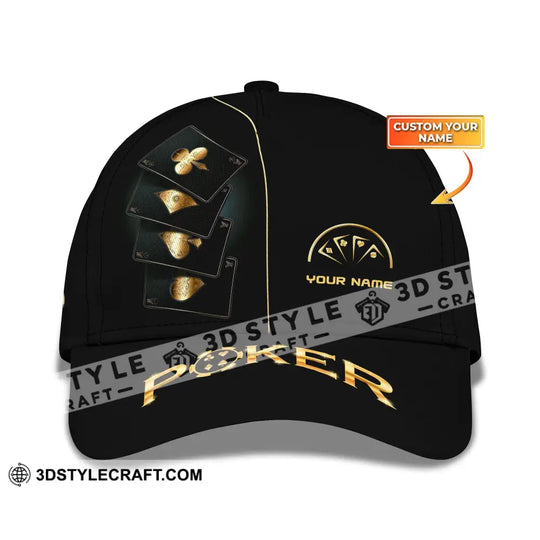 Unisex Cap, Custom Name Poker Classic Cap, Poker Hat, Casino Poker style option 1