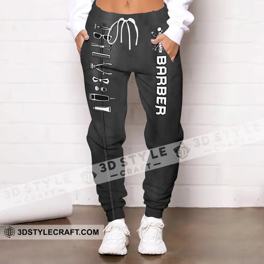 Unisex Clothing, Barber Jogger, Barber Sportwear, Jogger Pant For Men and Women style option 1